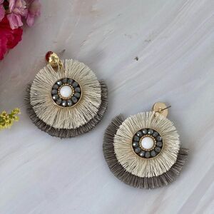 Zara Gold tone dangle crystal stud earrings NEW